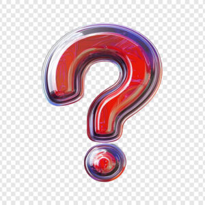 Glassy Red Question Mark: Enigma and Inquiry